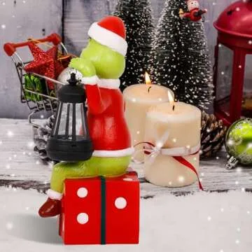 Charming Christmas Solar Garden Statue for Home Decor