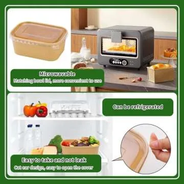 Fniiva 50 Pack 25 oz Paper Bowls with Lids for Parties