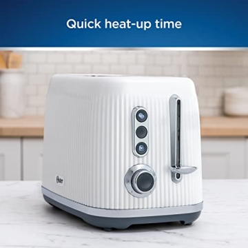 Oster Retro 2-Slice Toaster with Quick-Check Lever & Wide Slots