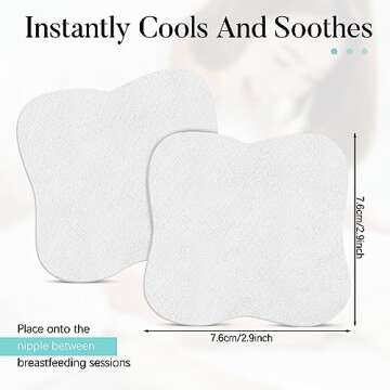40 Pieces Soothing Gel Pads Hydrogel Reusable Nipple Pads Breastfeeding Essentials Nursing Pads Brea...