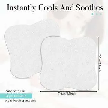 40 Pieces Soothing Gel Pads Hydrogel Reusable Nipple Pads Breastfeeding Essentials Nursing Pads Brea...