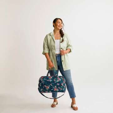 Vera Bradley Weekender Travel Bag - Stylish Cotton Design