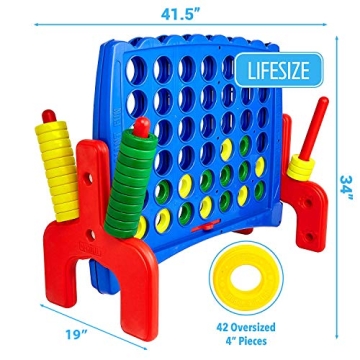 Giant 4 in a Row Connect Game - Fun for All Ages!