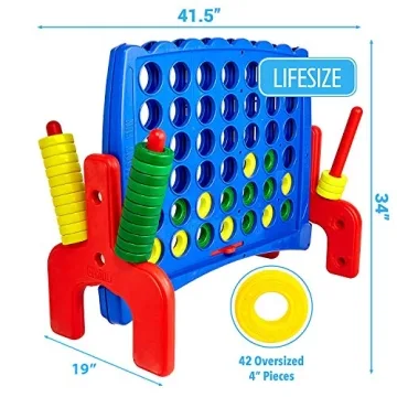 Giant 4 in a Row Connect Game - Fun for All Ages!