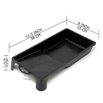 Allgala Paint Roller Kit 8 Pack 4 Inch Mini Micofiber Rollers with Tray Brush Gloves Drip Sheet Mini Roller Frame