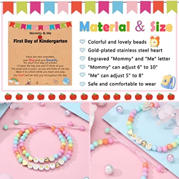 First Day of School Bracelets for Moms and Daughters