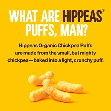 Crunchy Vegan White Cheddar Chickpea Puffs - HIPPEAS