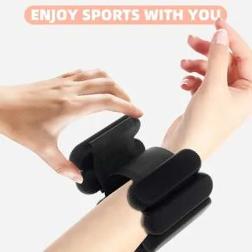 YOVKOK Adjustable Ankle Weights for Women Men,Wrist Weights set for Walking Running,1 Pair (1Lbs Each) Silicone Workout Weights for gym fitness, Jogging,yoga,pilates,strength training,physical therapy (Black)