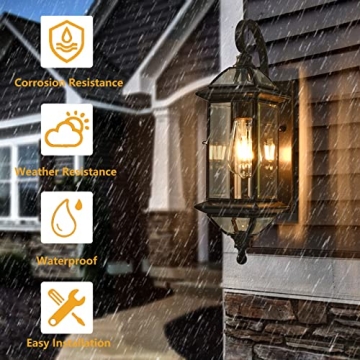 Milaii Copper Outdoor Wall Sconce Light - Vintage Style