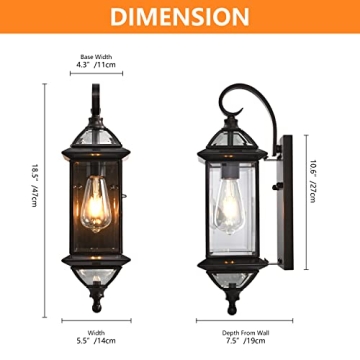 Milaii Copper Outdoor Wall Sconce Light - Vintage Style