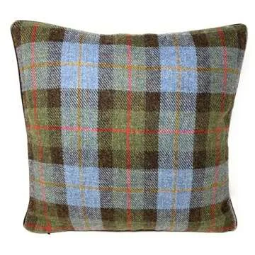 Scott and MacKenzie Harris Tweed MacLeod Tartan Cushion Cover