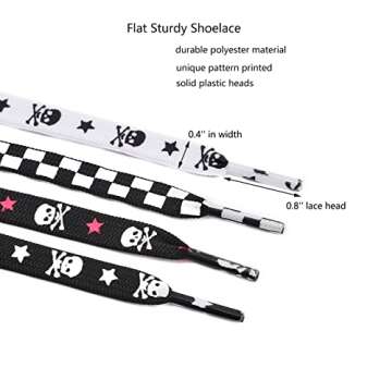 Yichain 48'' Fun Printed Shoe Laces for Sneakers & Boots