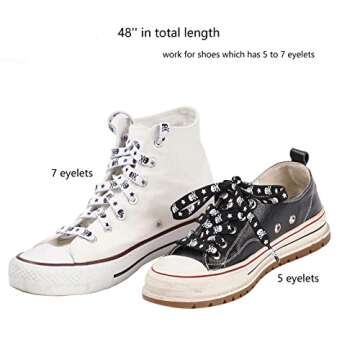 Yichain 48'' Fun Printed Shoe Laces for Sneakers & Boots