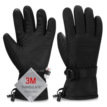 Ski Gloves, Warmest Waterproof and Breathable Snow Gloves for Cold Weather, Fits Both Men & Women,fo...