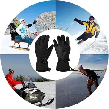 Ski Gloves, Warmest Waterproof and Breathable Snow Gloves for Cold Weather, Fits Both Men & Women,for Parent Child Outdoor