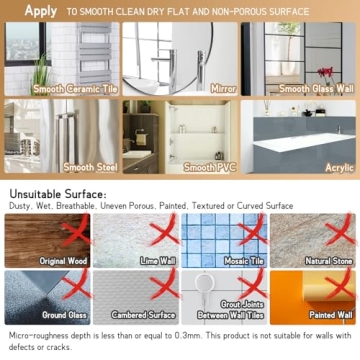 LEVERLOC Shower Caddy Suction Cup Organizer for Bathroom