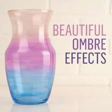 FolkArt Murano Acrylic Craft Paint Kit, 15 Piece Set Including 5 Brushes and 10 Transparent Colors, PROMOMG24