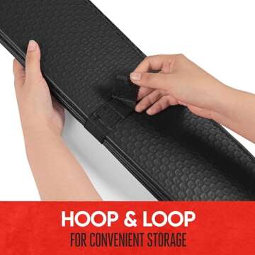 Motor Trend Black Accordion Folding Car Windshield Sun Shade - Blackout Sun Visor for Car Windshield - Foldable Jumbo Sunshade and Front Window Truck Sun Screen for UV Sun Protection - 66 x 27