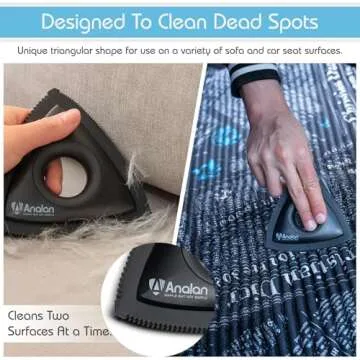 Analan Mini Pet Hair Remover for Car Detailing Supplies, Carpet Dog Hair Remover for Car Interior, Triangle Dog Hair Remover for Auto Detailing, Couch, Furniture, Lint, Carpet(Multi-Color)