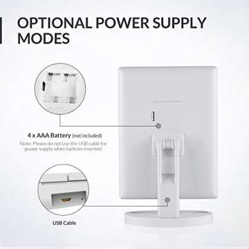 EASEHOLD Make-up Mirror with 21 LED Lights - Foldable & Rotatable