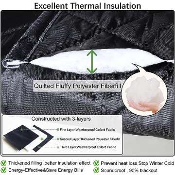 Odocovo Upgraded Magnetic Thermal Insulated Door Curtain,Thicken Polyester Fiberfill & Thicker Oxford Fabric,Temporary Magnetic Screen Door,Folding Accordion Doors,Interior Insulation Cover