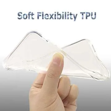 TENOC Phone Case Compatible with iPhone 11, Clear Case Shockproof Protective Bumper Slim Cover for 6.1 Inch