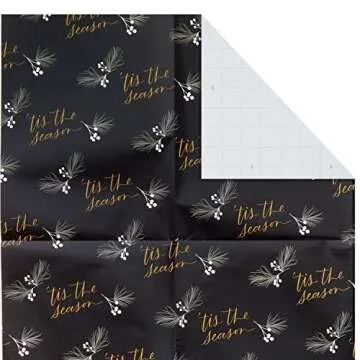 Elegant Hallmark Christmas Flat Wrapping Paper Sheets 12 Pack