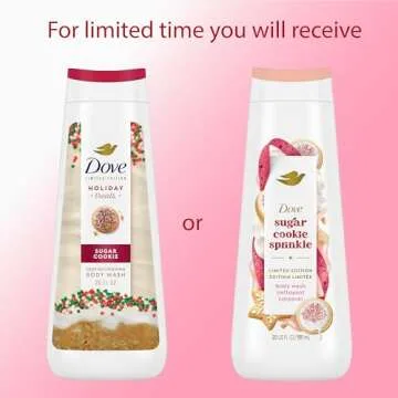 Dove Sugar Cookie Mixed Pack for Deep Nourishment Limited Edition Holiday Treats Hydrates and Replenishes Skin Sulfate Free 3 Count