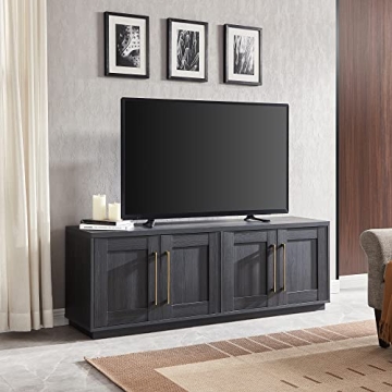 Elegant Charcoal Gray TV Stand for up to 80" TVs