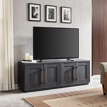 Elegant Charcoal Gray TV Stand for up to 80" TVs