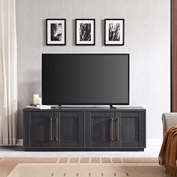 Elegant Charcoal Gray TV Stand for up to 80" TVs