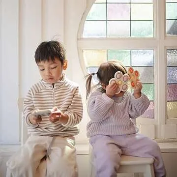 Mushie Flower Press Toy for Sensory Play and Development