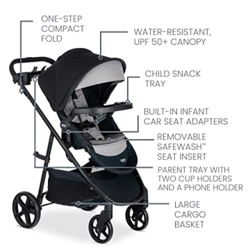 Britax Willow Brook S+ Baby Travel System with Car Seat and Stroller