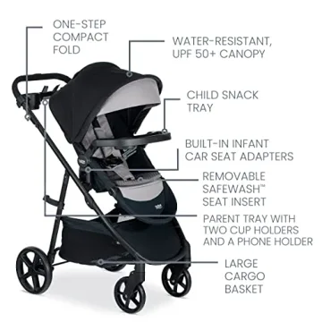 Britax Willow Brook S+ Baby Travel System with Car Seat and Stroller