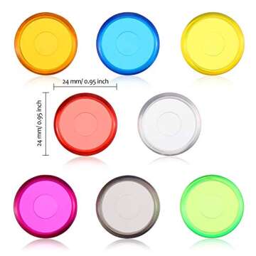 88 Pieces Plastic Mini Discs Multicolor Binding Ring Discs Expansion Discs for Add Extra Pages, Note...