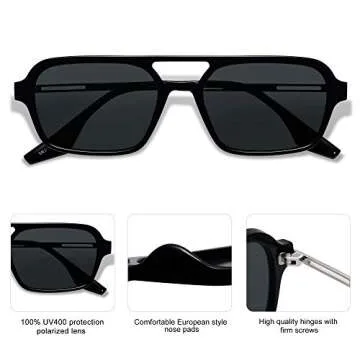 SOJOS Vintage Polarized Aviator Sunglasses for All