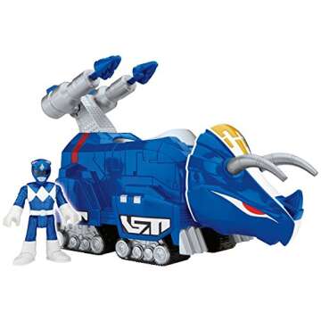 Fisher-Price Imaginext Power Rangers Blue Ranger and Triceratops