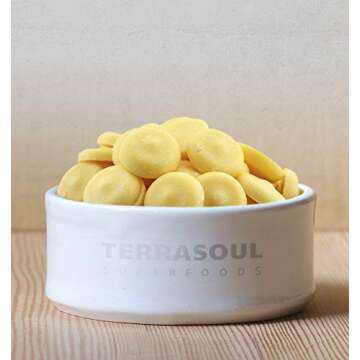 Terrasoul Superfoods Organic Cacao Butter Wafers, 1 Lb - Raw | Keto | Vegan | Unrefined