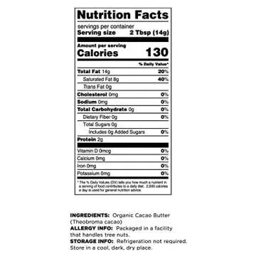 Terrasoul Organic Cacao Butter Wafers, 1 Lb - Vegan Raw