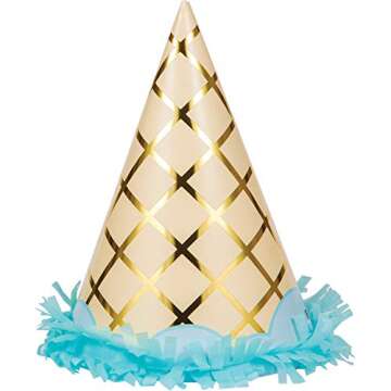 Ice Cream Party Hats for Fun Celebrations - 8 Count