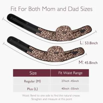 Momcozy Hip Seat Baby Carrier - Adjustable Waistband with Original 3D Belly Protector, Ergonomic Carrier with Various Pockets for Newborns & Toddlers up to 45lbs (Leopard, Medium)