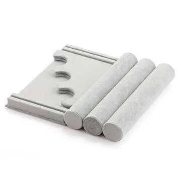 Wudygirl Triple Bracelet Holder Velvet Jewelry Display Stand Watch Bangle Bar Necklace Storage Organizer Gray (Ice Velvet 3 Tier)