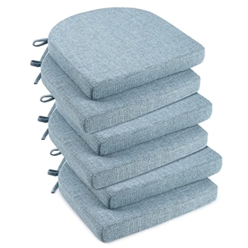 Downluxe Indoor Chair Cushions - Soft & Comfortable Memory Foam Kitchen Pads