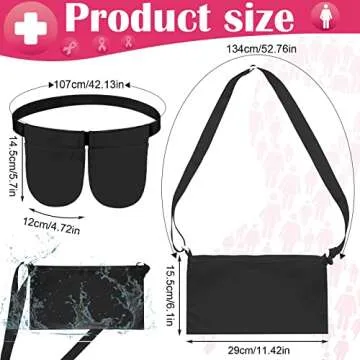 Tondiamo Mastectomy Drain Holder with 2 Shower Bag Adjustable Mastectomy Drain Pouch Waist Belt Brea...