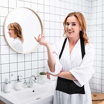 Tondiamo Mastectomy Drain Holder with 2 Shower Bag Adjustable Mastectomy Drain Pouch Waist Belt Breast Drainage Carrier for Mastectomy Breast Reduction Augmentation Recovery Support(Black)