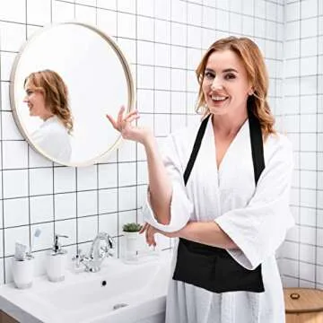 Tondiamo Mastectomy Drain Holder with 2 Shower Bag Adjustable Mastectomy Drain Pouch Waist Belt Breast Drainage Carrier for Mastectomy Breast Reduction Augmentation Recovery Support(Black)