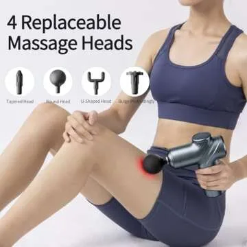 LEERCON Portable Massage Gun with Interchangeable Heads