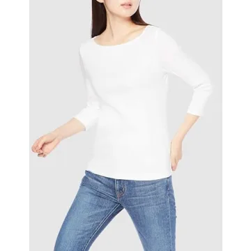 Amazon Essentials Women's Slim-Fit Boat Neck T-Shirt