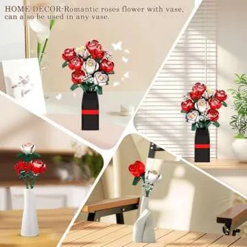 OKKIDY Rose Bouquet Building Set DIY Gift for All