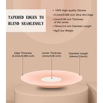 Dimore 4 Pairs Nipple Covers Pasties for Women Reusable Adhesive Breast Lift Nipple Covers